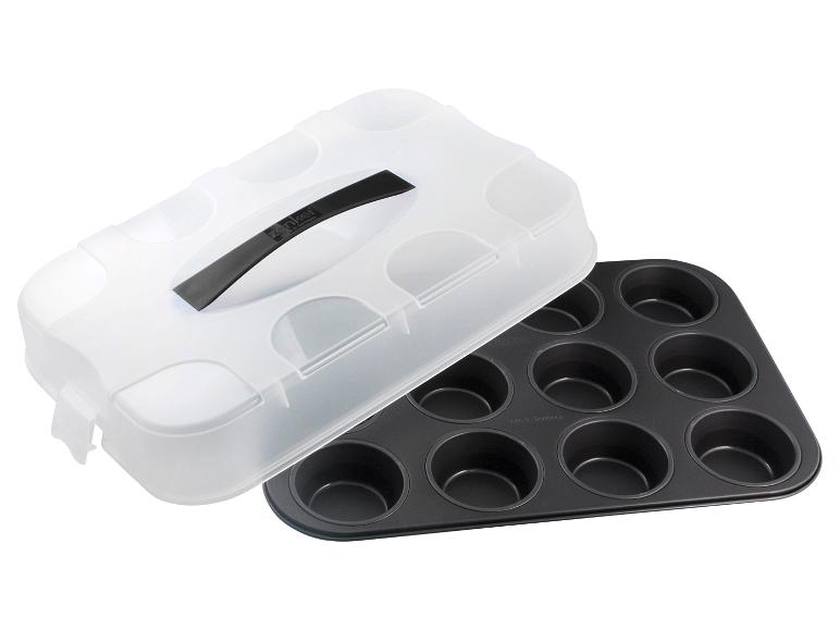 Zenker muffinblik met transparante deksel.