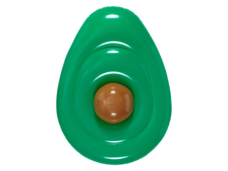 Groene opblaasbare avocado met een kleine bruine bal.