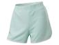 Mintgroene katoenen shorts met witte bies.