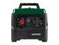 Stroomgenerator met bedieningspaneel, AC 230V stopcontact en onderhoudsinstructies.