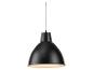 Zwarte hanglamp met matte afwerking en warm licht