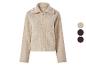 Beige dames fleecejack met rits en drie kleuropties.