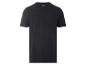 Zwart heren T-shirt met korte mouwen en een klein grijs logo op de achterkant van de nek