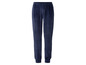 Donkerblauwe velours joggingbroek voor heren.
