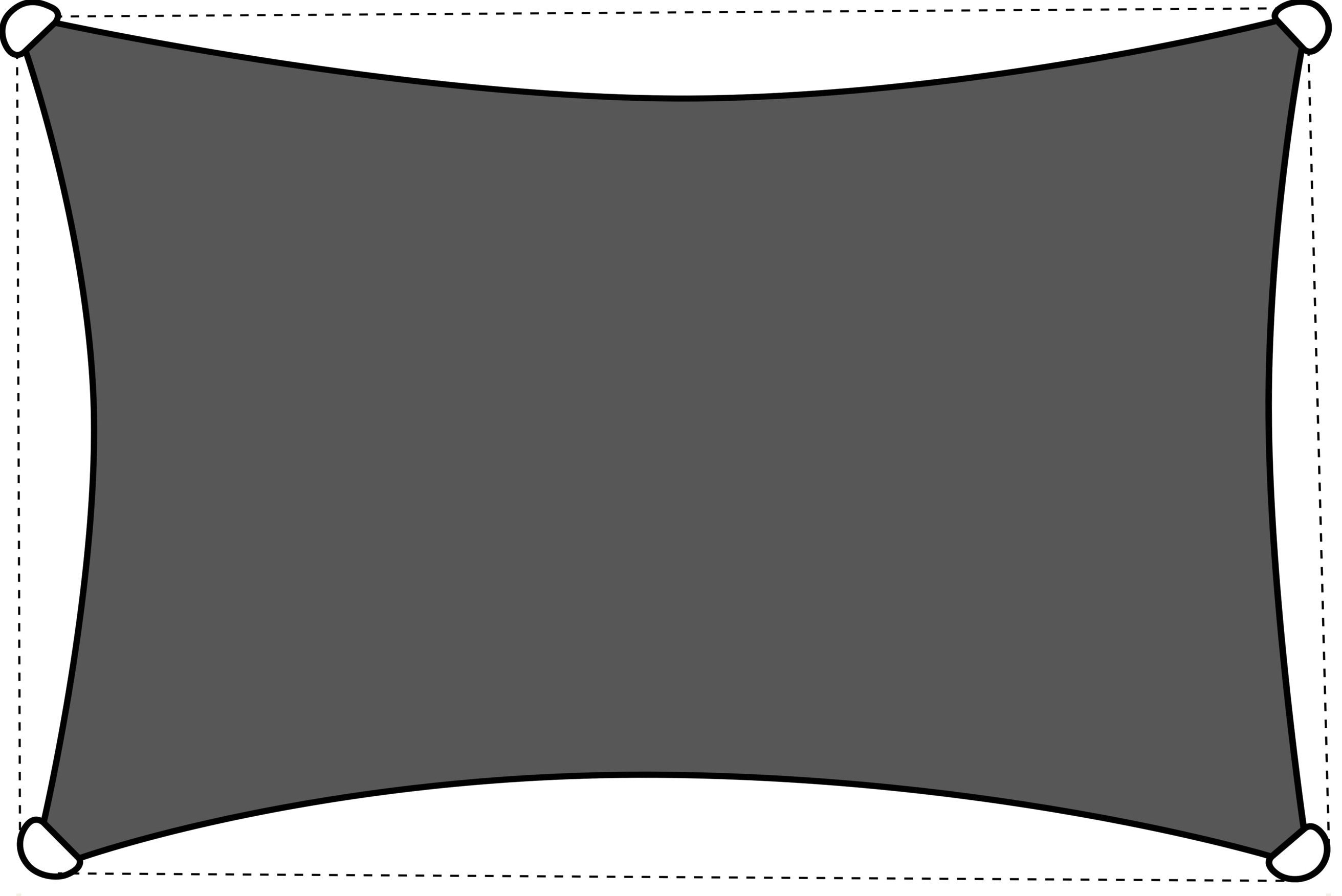 LIVARNO Schaduwdoek 300 x 200 cm (Antraciet)