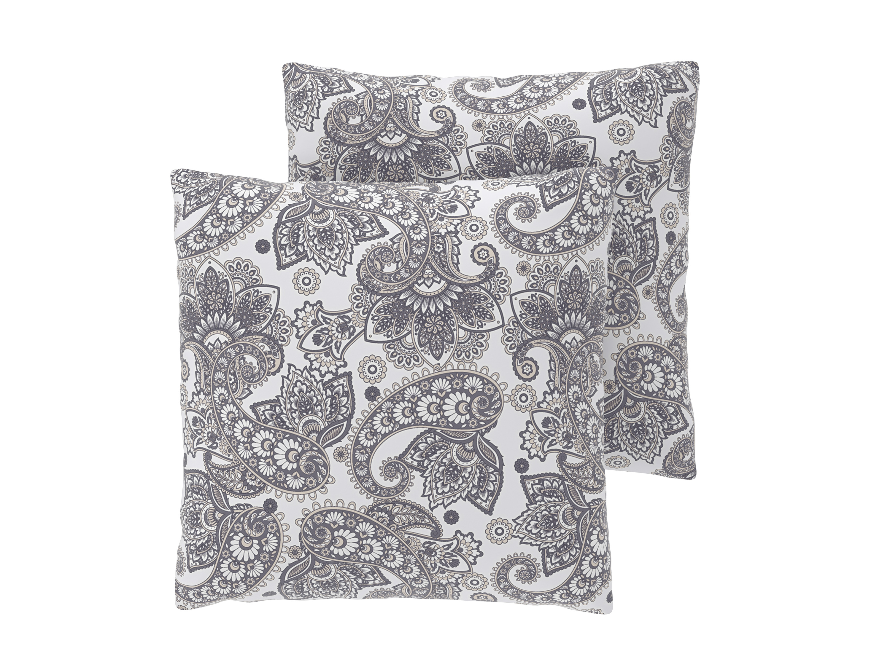 LIVARNO Set van 2 satijnen kussenslopen 50 x 60 cm (Print)