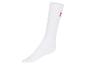 Witte sokken met geborduurd logo.