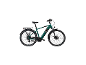 Groene elektrische fiets met bagagedrager en spatborden