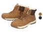 Bruine veterschoenen met rits en witte voering