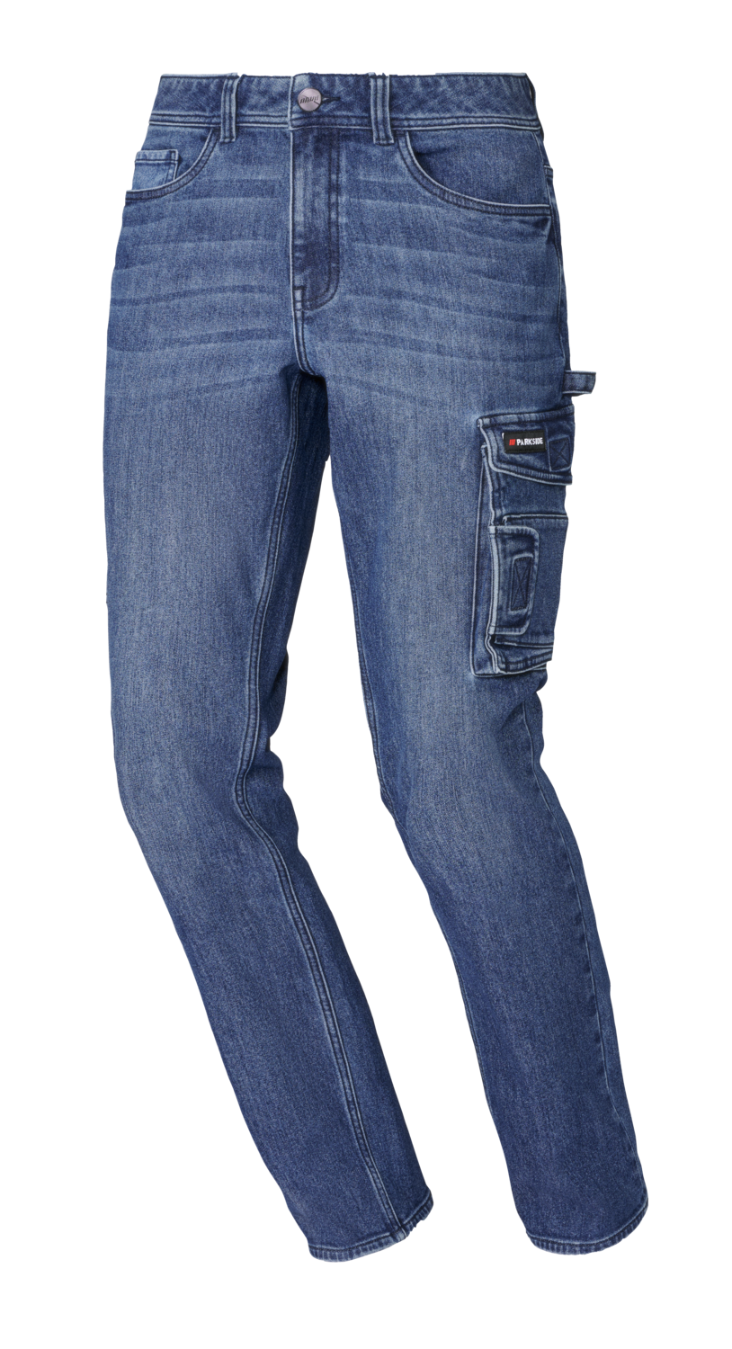 PARKSIDE Heren thermospijkerbroek in workwearstijl. (Blauw, 48 (32/32))