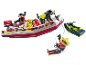 Kinderspeelset met brandweerboot, speelfiguren en reddingshond