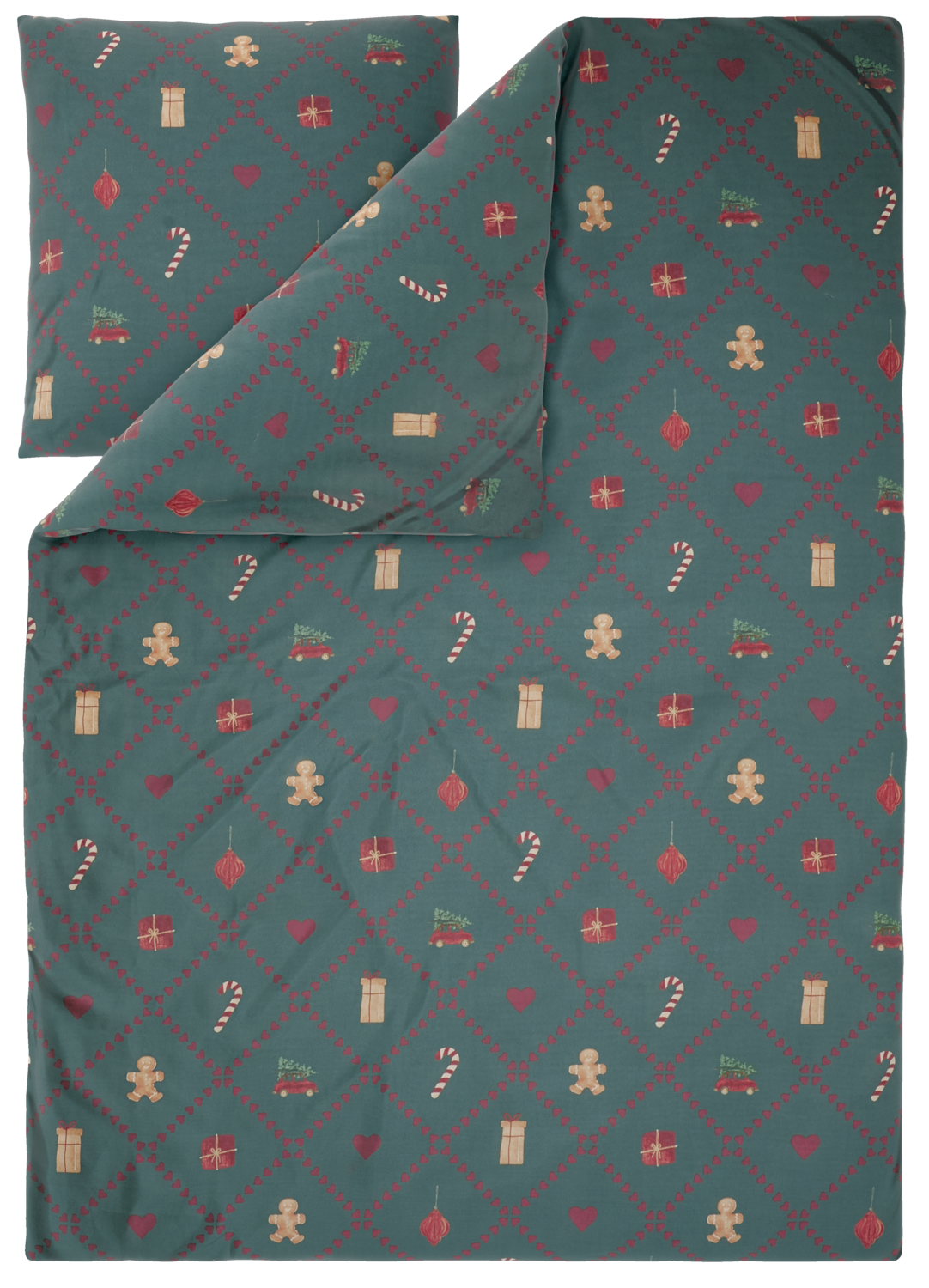 LIVARNO Microvezel-satijnen beddengoed, 240 x 220 cm. (Groen)