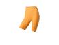Oranje geribbelde fietsbroek.