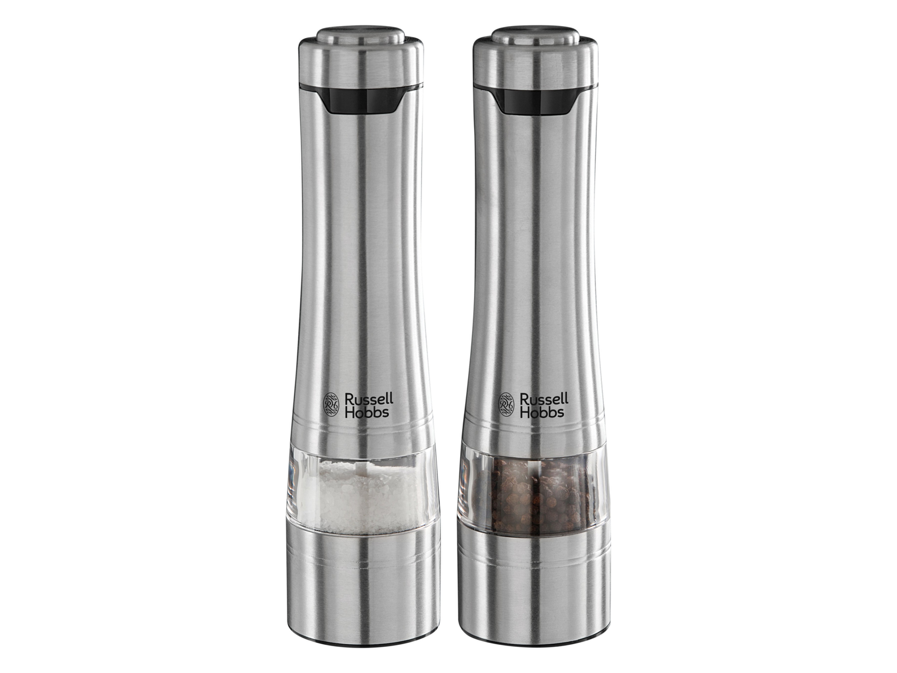 RUSSELL HOBBS Elektrische zout- en pepermolen (Zilver)