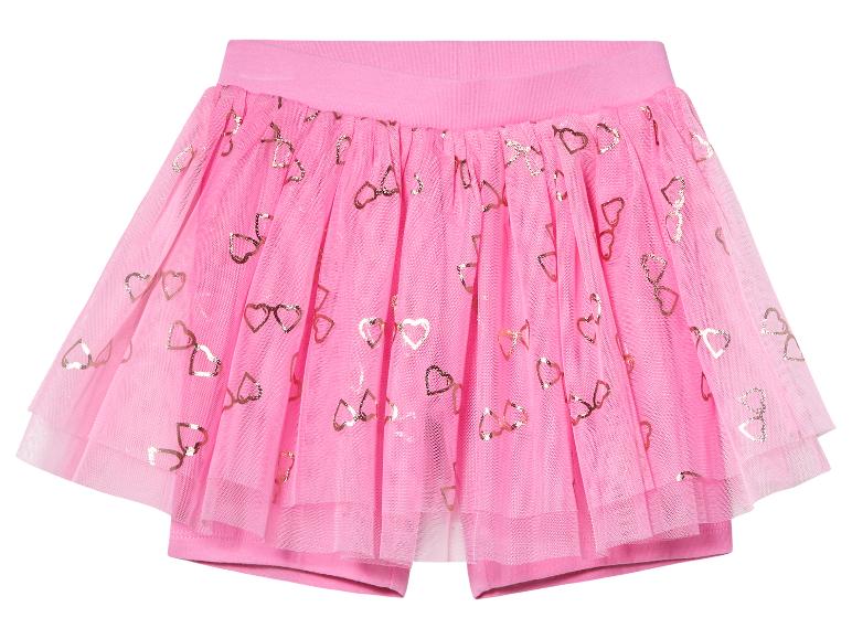Roze tutu rokje met gouden hartjes voor meisjes.