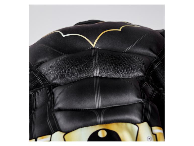 Zwarte kinderrugzak met gouden Batman-logo en spierontwerp