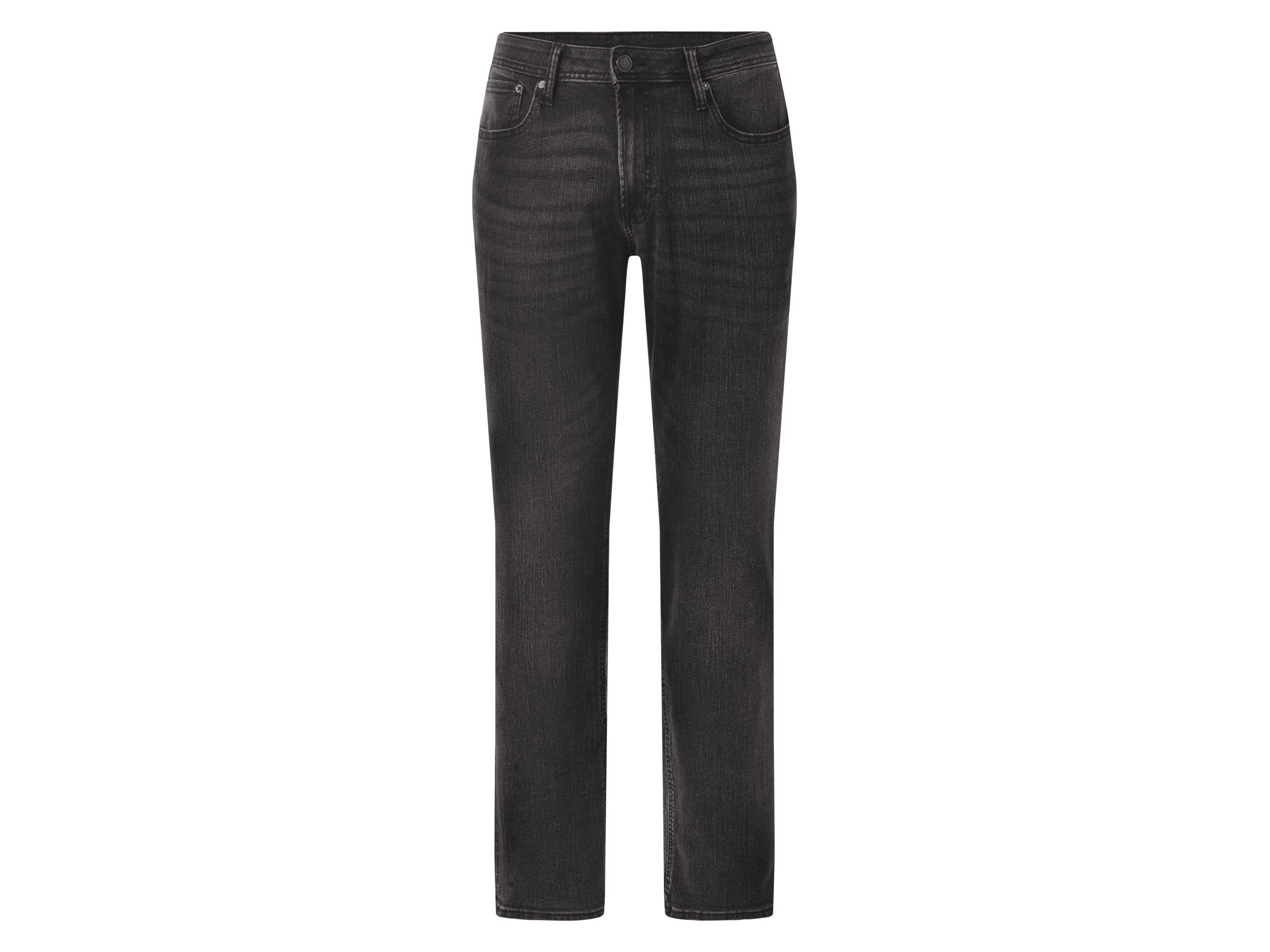 JACK & JONES Heren jeans, regular fit, normale taillehoogte (Zwart, 34/34)