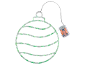 Groene LED kerstbalverlichting met batterijhouder
