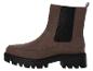 Bruine dames Chelsea boots met dikke zwarte zool