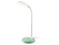 Witte LED tafellamp met groene voet en kleuren-touchbediening