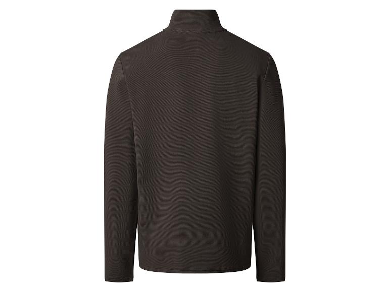 Donkerbruin heren half-rits sweater.