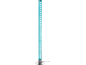 Blauwe LED-bubbelslamp met chromen voet