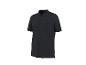 Zwart poloshirt met korte mouwen, kraag en borstzak met de tekst 'PARKSIDE'.