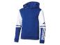 Adidas hoodie, blauw en wit.