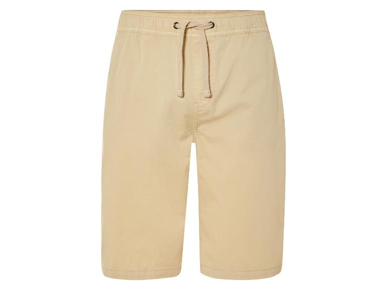 Beige shorts met trekkoord.