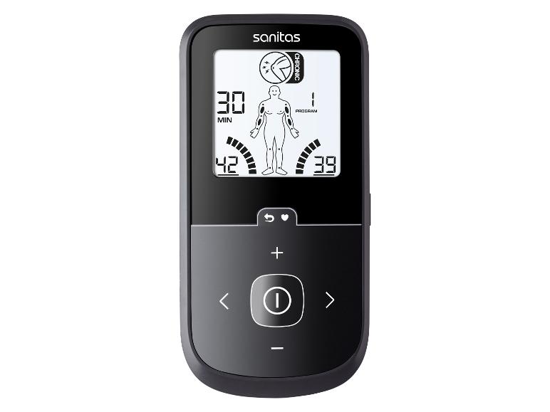 Sanitas TENS-apparaat voor pijnverlichting met scherm en bedieningselementen