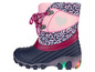 Roze winterschoenen met luipaardprint en lichtjes.