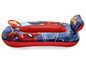 Opblaasbaar zwembootje met Spiderman-thema, inclusief stuurwiel en rugleuning.