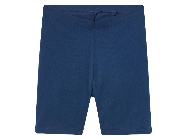 Donkerblauwe, effen fietsbroekjes.