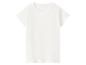 Wit dames T-shirt met korte mouwen en ronde hals