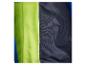 Sportjack met limoengroene voering en marineblauwe buitenkant.