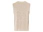 Beige gebreide sleeveless vest.