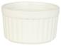 Witte geribbelde keramische ramekin
