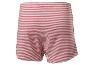 Rood-wit gestreepte kinderboxershort.