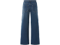 Blauwe denim wide-leg jeans, achterkant