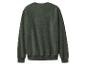 Achterkant van een donkergroen fleece sweatshirt met lange mouwen