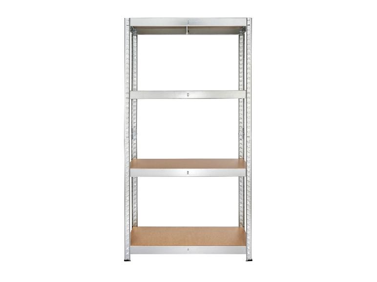 Metalllen rek met drie planken, voor opslag.