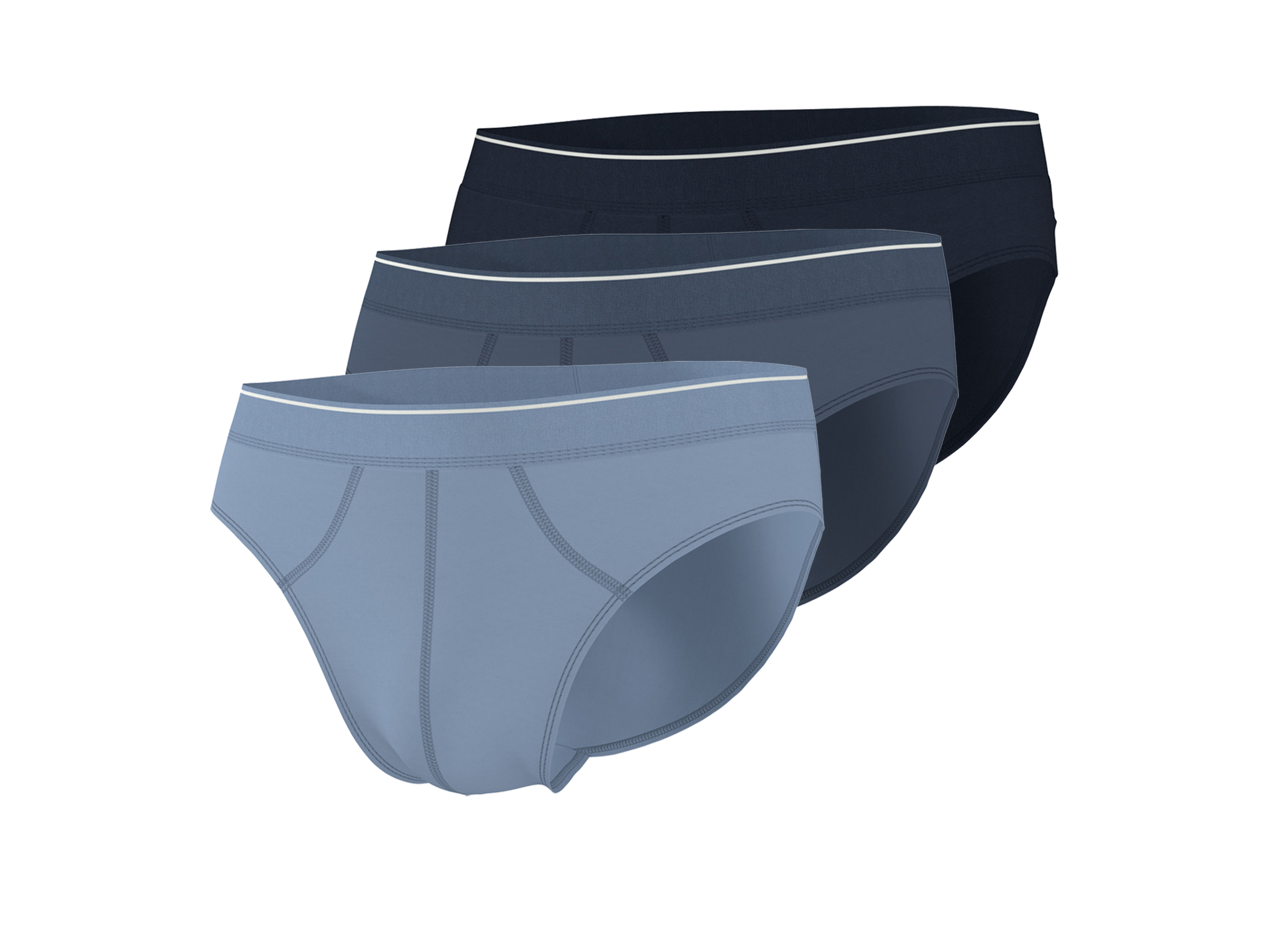 ESMARA MEN Set van 3 heren onderbroeken (Donkerblauw/blauw, M)