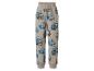 Beige kinder joggingbroek met print van reddingsvoertuigen en tekst 'TO THE RESCUE'.