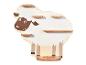 Wandplank in de vorm van een schaap voor de kinderkamer