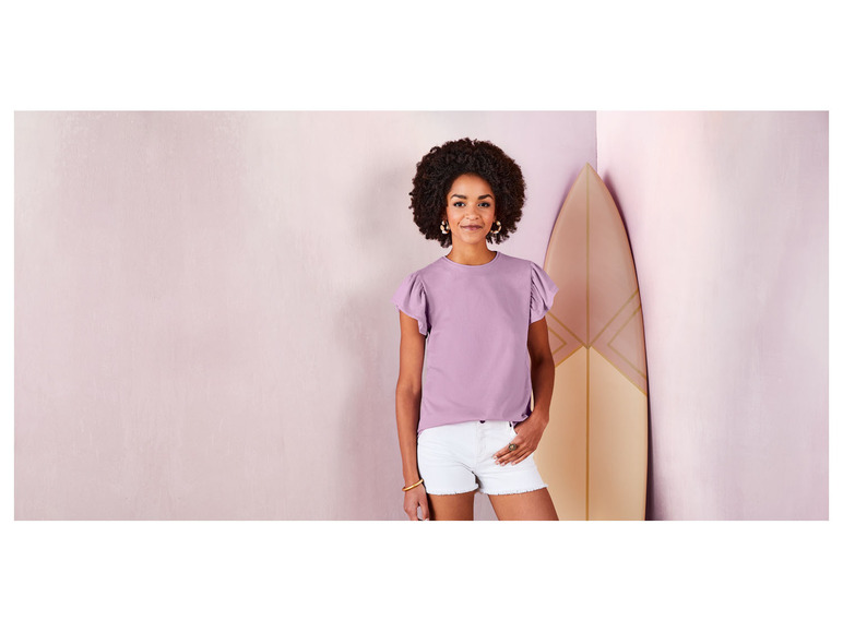 Ga naar volledige schermweergave: esmara® Dames-T-shirt, licht getailleerd model, met ronde hals - afbeelding 5