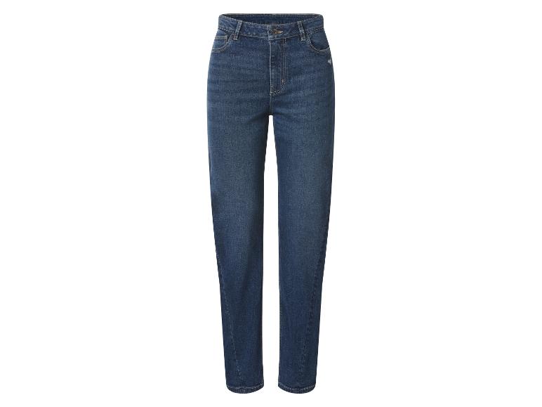 Donkerblauwe denim jeans met een klassieke vijfzakkenstijl