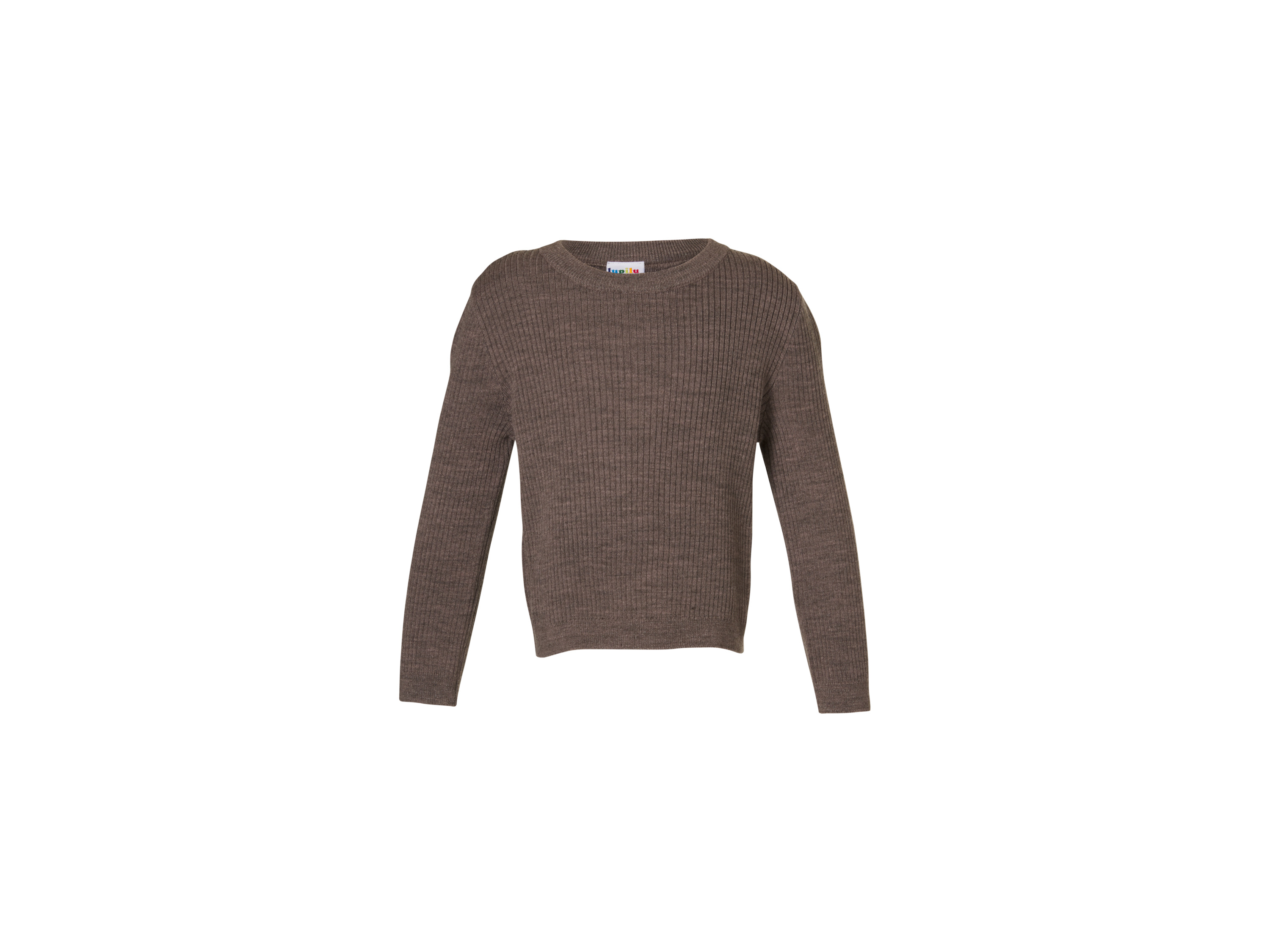 LUPILU Kinder longsleeve van wol (Bruin, 110/116)
