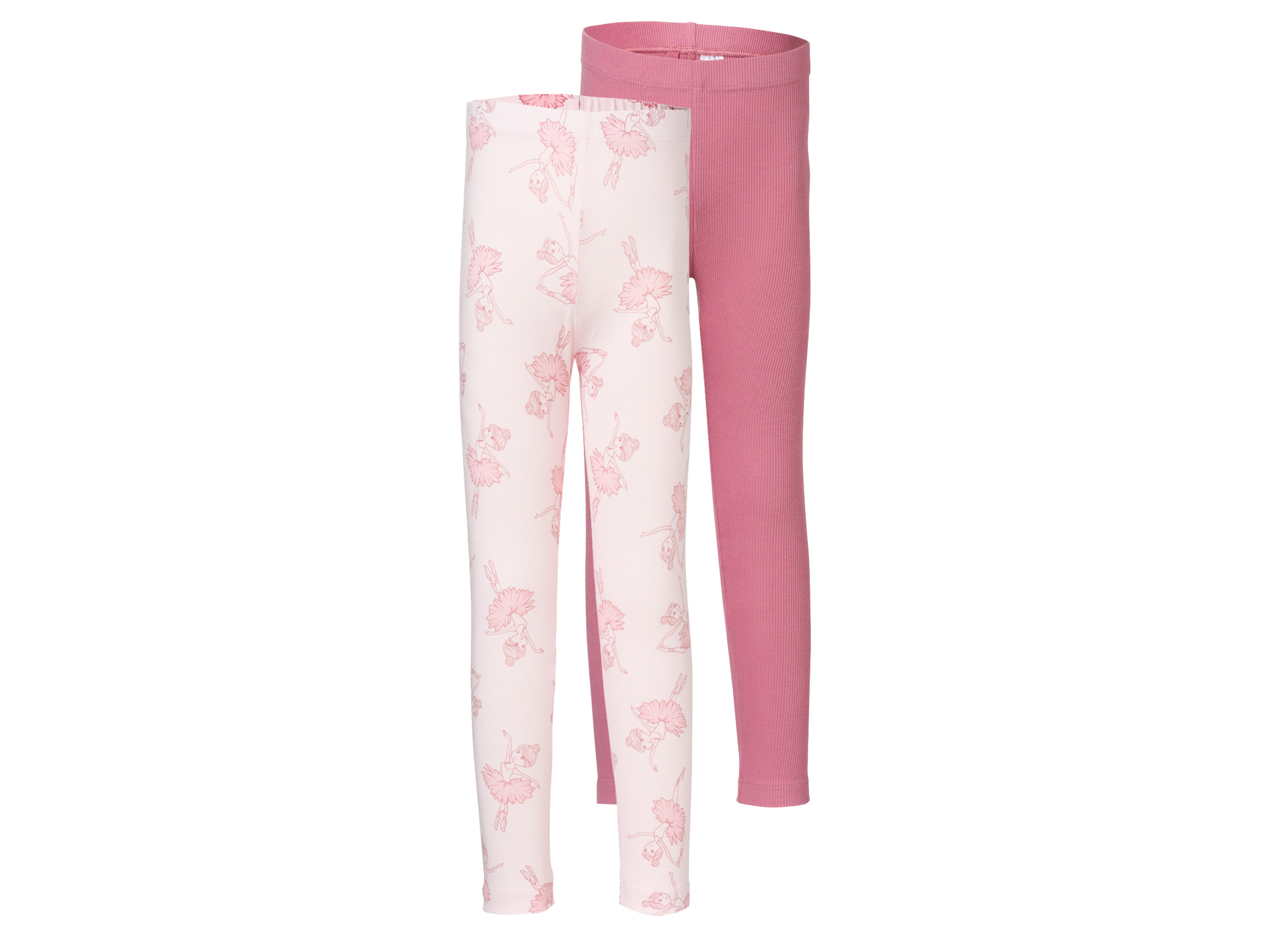 LUPILU Set van 2 kinder leggings (Rood, 122/128)