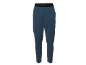 Blauwe herensportbroek met een zwarte tailleband.