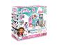 Smoby Gabby's Dollhouse Ice Cream Factory speelset met 20 accessoires, inclusief een ijsmachine en wafelijzer.